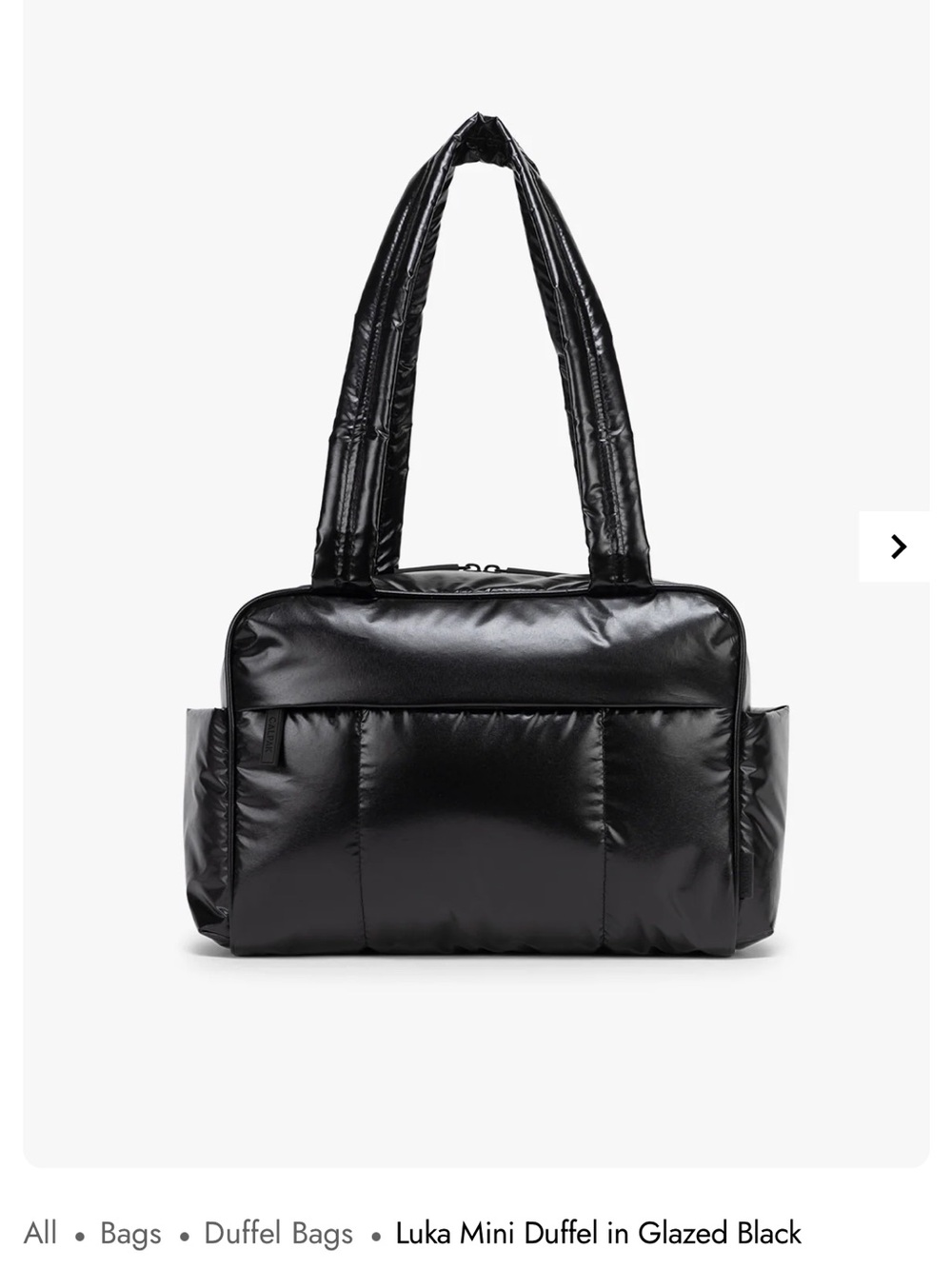 Calpak Luka Mini Duffel in Glazed Black